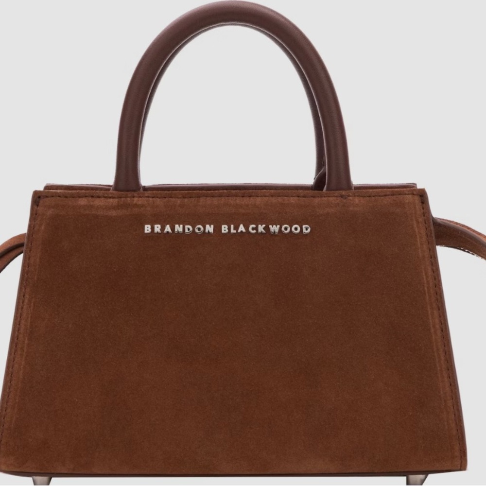 Brandon Blackwood Brown Suede Arlen Bag